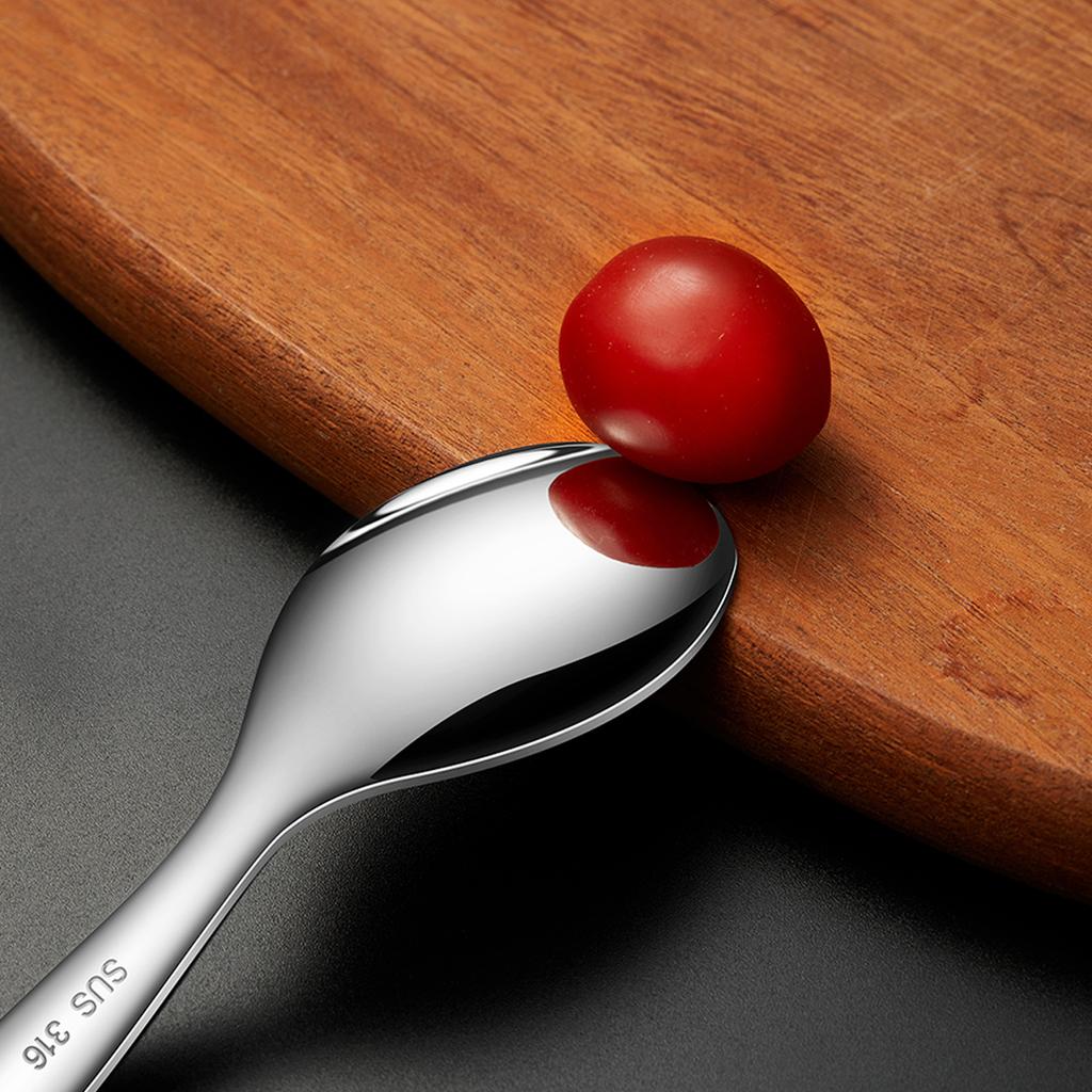 316 Stainless Steel Cutlery Set With Plastic Storage Box Portable Cute Mini Spoon Fork For Children Kitchen Tableware