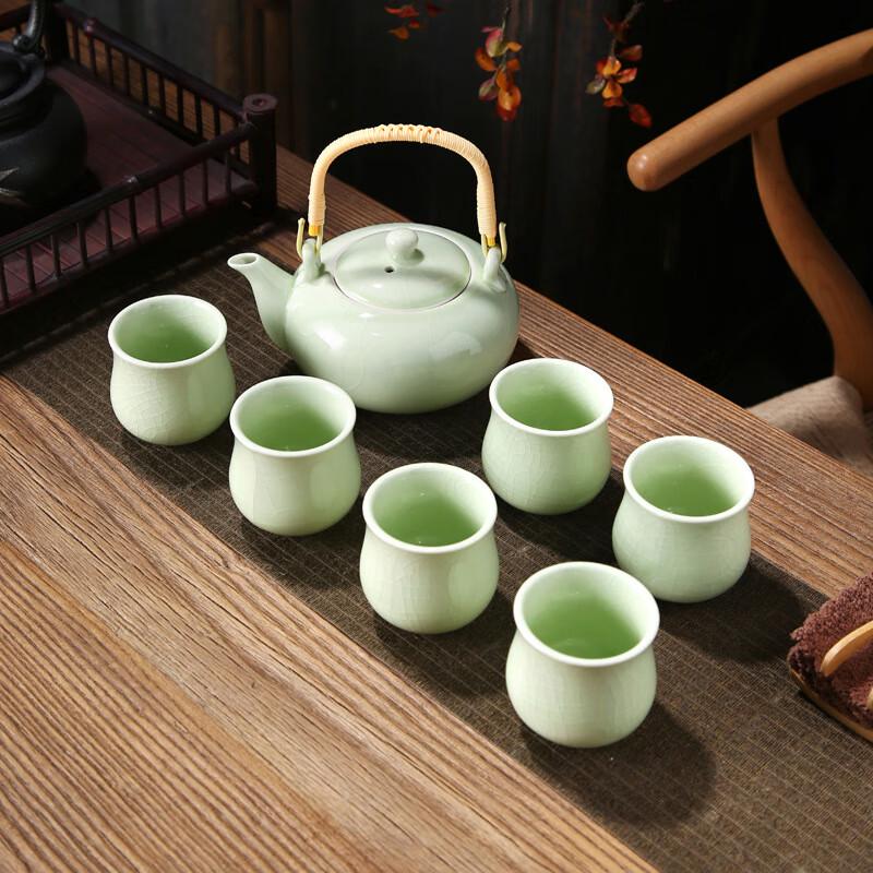 JANLA Crackle Glaze Ceramic Teapot Set