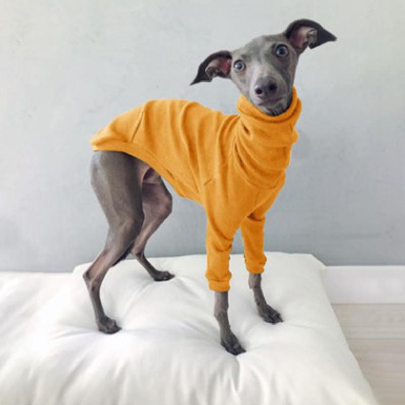 Nici na szyję dwunożne ubrania dla zwierząt domowych Greyhound Whippet kurtka płaszcz rozciągliwa piżama dla zwierząt z golfem S-5XL