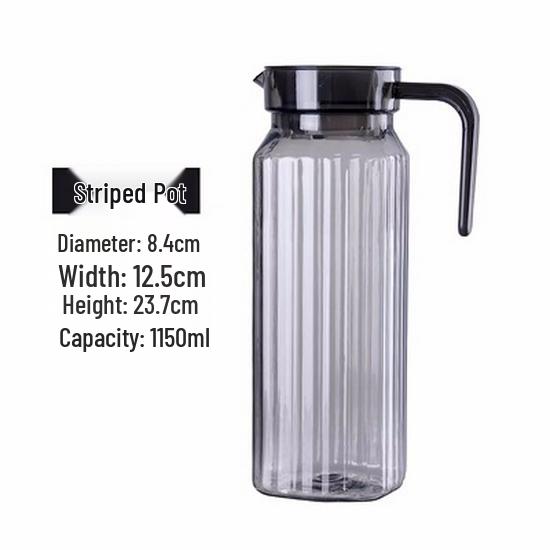 Acrylic High-Temperature Resistant Pitcher - Large Capacity Cold Water and Juice Jug for Home, Restaurant, or Bar