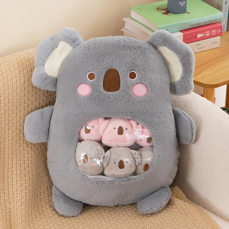 Photos - Soft Toy Capybara Plush Pillow Cute Stuffed Animal Koala Plushies Hug Doll Cushion Snack Bag Plush Toy Creative Office Pillow Lovely