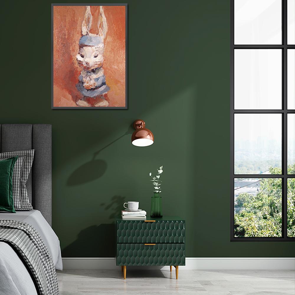 Nowy Nordic Abstractowy Obraz Olejny Królik Malarstwo Artystyczne Obraz na Płótnie Salon Korytarz Bar Dekoracja Domu Mural Bez Ramy