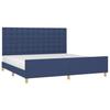 Vidaxl Bed Frame Without Mattress, Blue, 200X200 Cm, Upholstered
