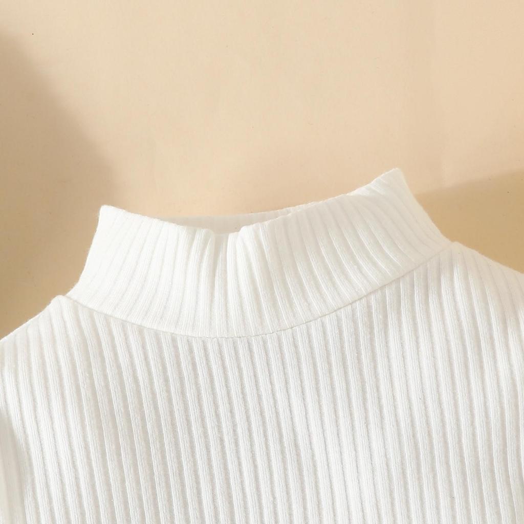 Toddler Girl Long Sleeve Turtleneck and Plaid Skirt Set