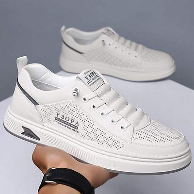 2025 Men's Summer Soft Leather Slip-On Sneakers: Breathable & Casual