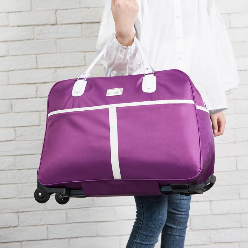 Korean Style Large Travel Trolley Bag - Lightweight, Foldable Carry-On for Women, Men & Students
