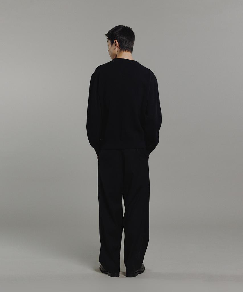 BLANKROOM All-Weather Crew Knit_Black