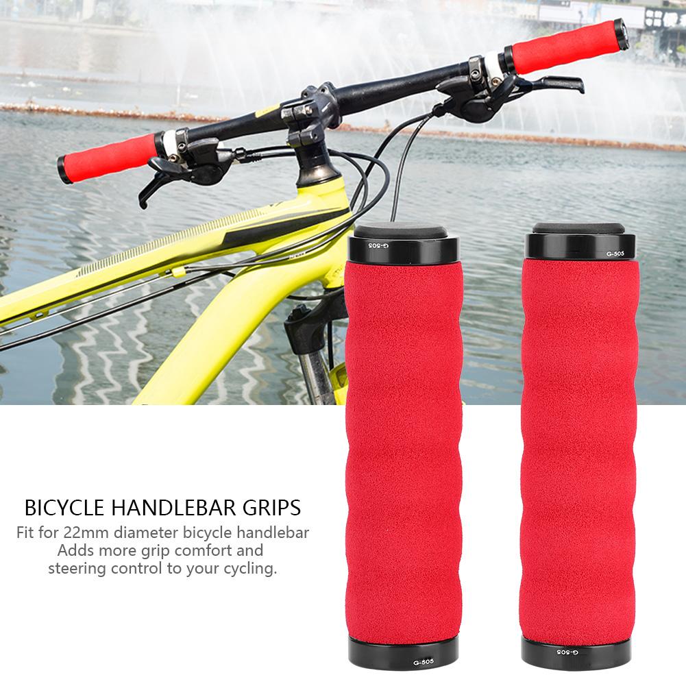 GUB Anti Slip Comfortable Sponge Handlebar Locking Grips Mountain Bike Road Bike Bar (red)