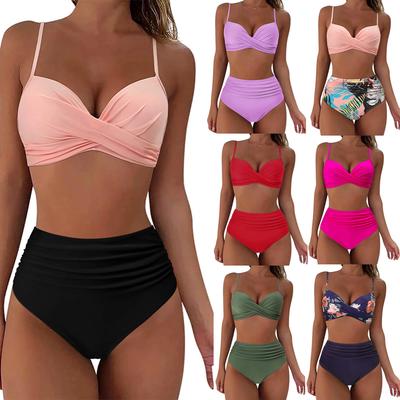 Dvoudílné plavky Sexy bikiny Plavky na plážovou dovolenou Dvoudílné plavky