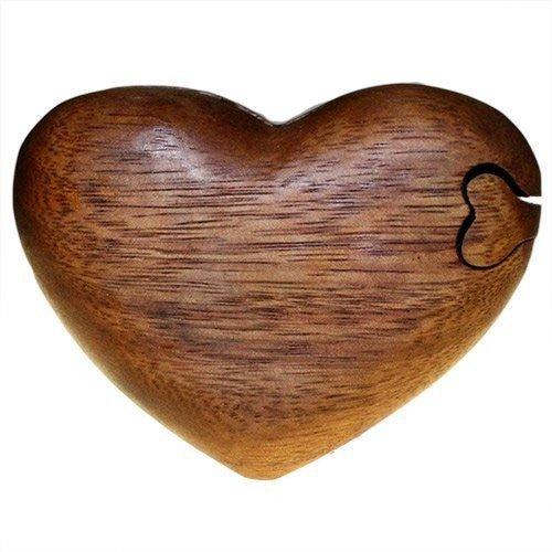 Wooden Puzzle Box - Single Heart