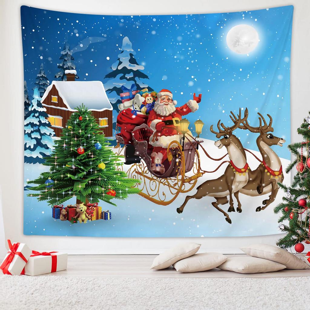 Christmas Tree Winter Santa Claus Wall Hanging Tapestry Christmas Wall Hanging Tree Wall Hanging Gorgeous Christmas Tree Fireplace Gifts