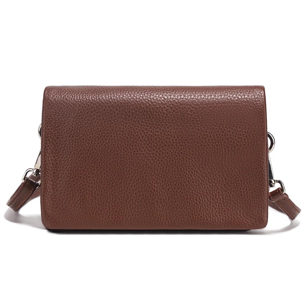 Soft Leather Flap Bag Multiple Pockets Women's Bag Genuine Leather