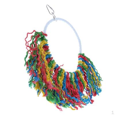 Pet Bird Parrot Chew Toys Parakeet Swing Cage Bite Climb Ring Toy