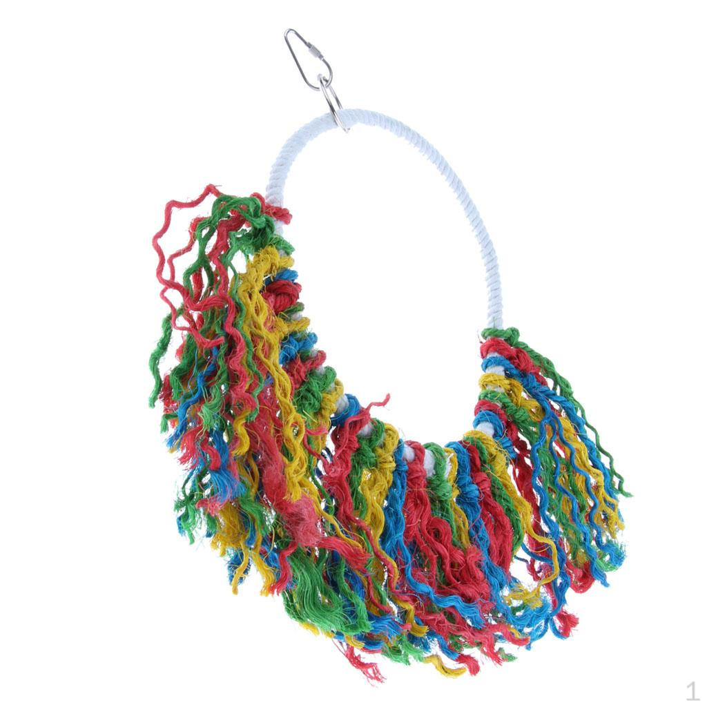 

Pet Bird Parrot Chew Toys Parakeet Swing Cage Bite Climb Ring Toy