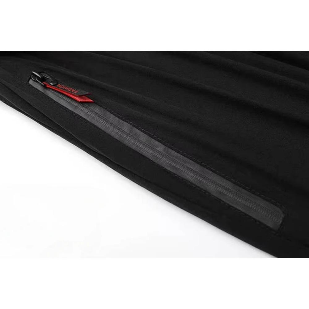 Men's Ice Silk Pants Summer Men's Casual Sports Pants Gray Zipper Pockets Slim Straight Breathable Lightweight Cool Feeling