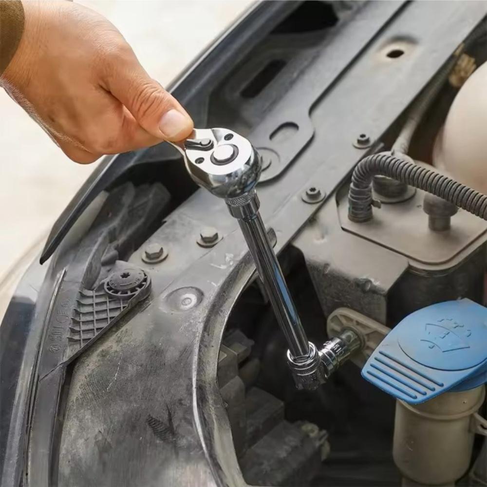 3/8 "1/2" Socket Ratchet Wrench Extension Rod Kit 250mm Long Rod Rotating Socket Connecting Rod Socket Extender Hand Tool