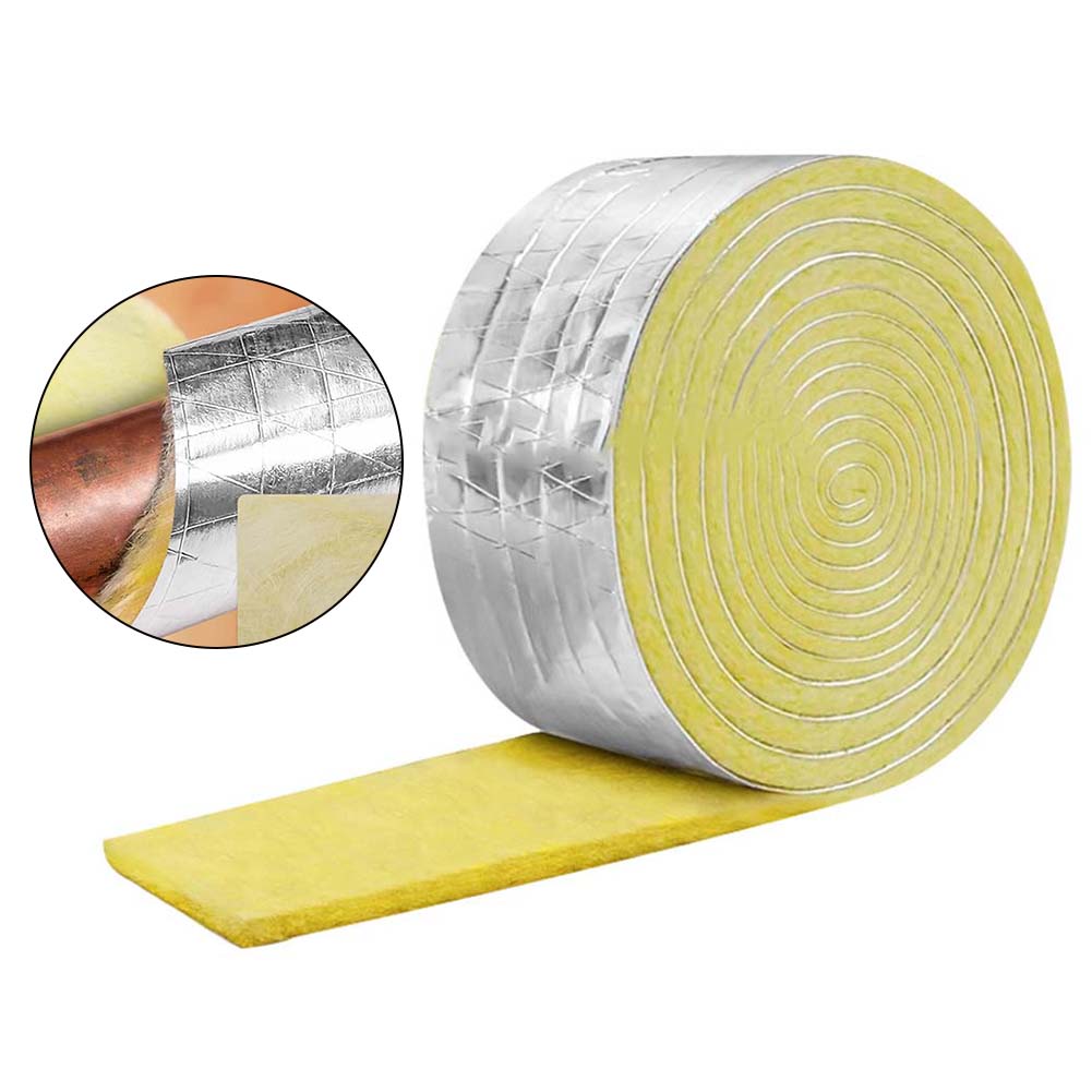 Fiberglass Pipe Insulation Foiled Back Pipe Wrap Flexible And Easy To Cut