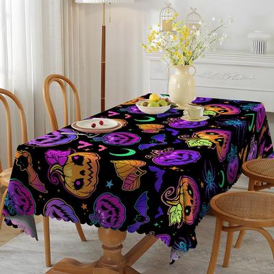 Tablecloth 1PCS Waterproof and Grease Proof Dining Table Upholstered with Polyester Fabric
