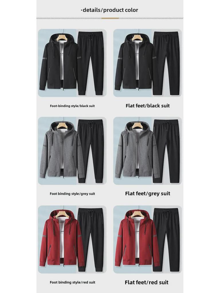 Herren Herbst Baumwoll Sportanzug - Unisex Freizeitjacke für Morgenjoggen und Fitness