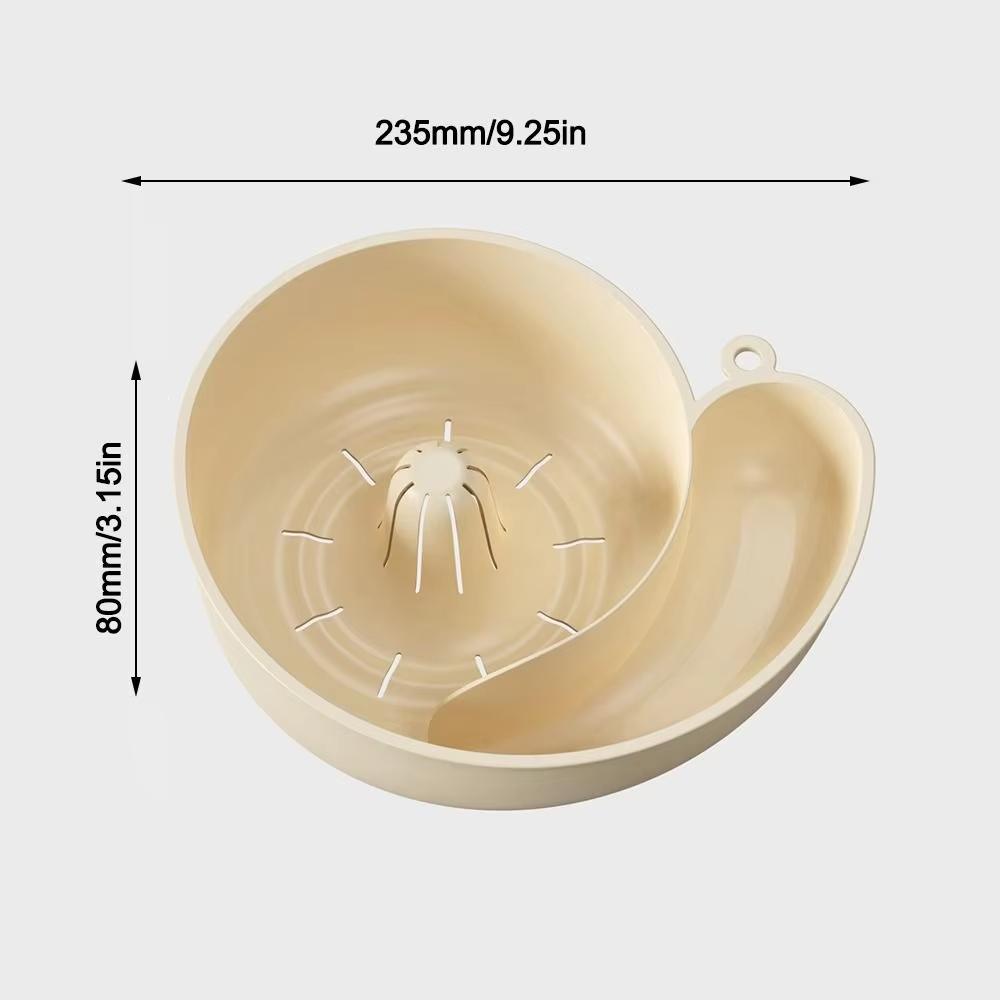 Snail Shape Fruit Drainer Basket Creative Automatic Rotation Clean Vegetable Washing Basin Multi-Functional Reusable