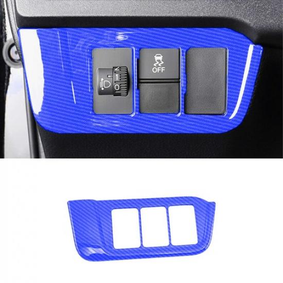 Headlight Switch Control Frame Cover For Honda CR-V -2024 Blue Carbon Fiber