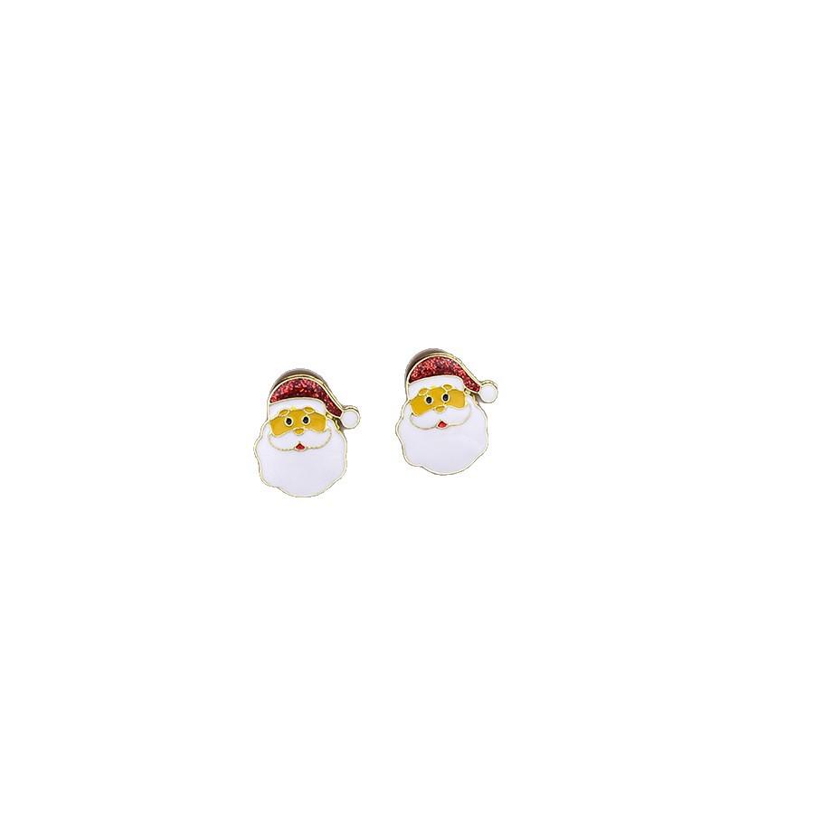 European and American Style Quirky Christmas Earrings - Long-Legged Santa Claus & Reindeer Cartoon Jewelry