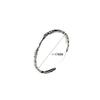 Real  Sterling Silver Minimalist Geometric Round Rings for Women Trendy Fine  Opening Irregular Accessories