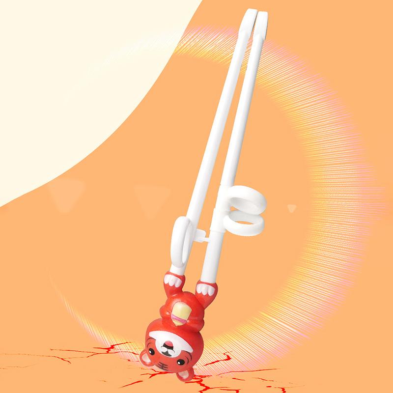 1 Pereche Bețișoare Pentru Copii Tigru Desene Animate Bețișoare de Învățare Reutilizabile Bețișoare de Antrenament Set Veselă Drăguț pentru Copii