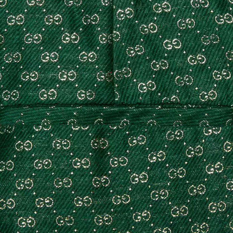 GUCCI Knitted Sweatpants Women's Green Moderate Straight Fit Pants 652118-ZAGLX-3091