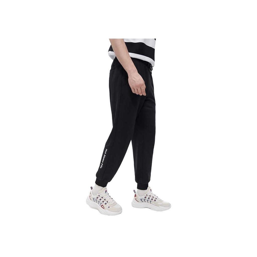 Fila Fusion Fashion Casual Knitted Long Pants Men Bottoms Black T11M333602FBK