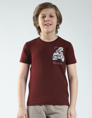 Boy's Regular Fit Printed Half Sleeve T-Shirt