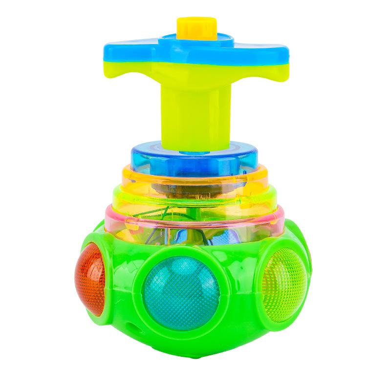 Dziecięcy świecący, muzyczny, obrotowy bączek dla chłopców i dziewczynek