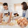 100PCS Durable Clear Egg Cartons 3 * 4 Grids Reusable Egg Containers 12 Count Medium Egg Holder Egg Trays Refrigerator