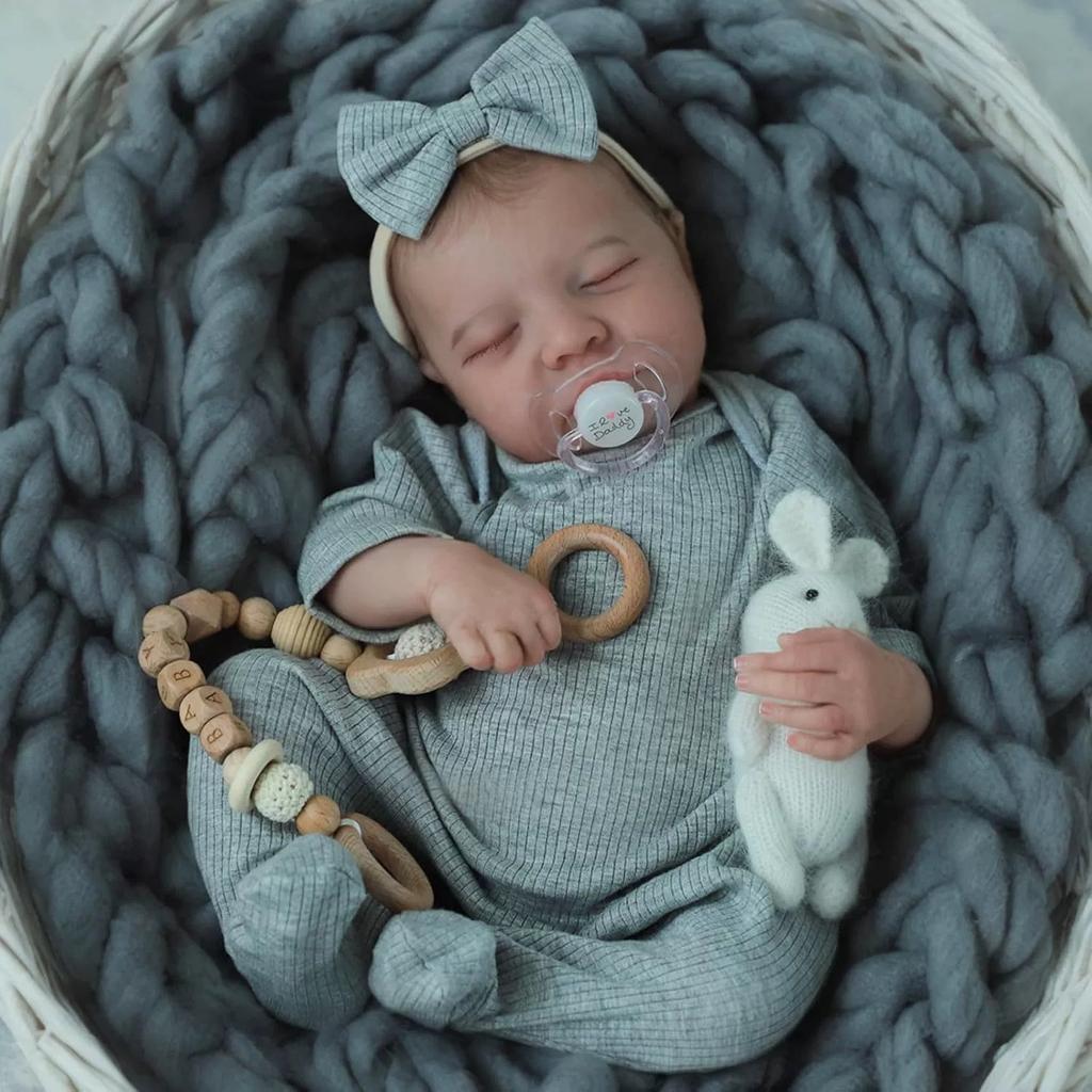 Wiedergeborene Bebe Puppe Spielzeug 19 Zoll Levi Wiedergeborenes Baby Realistischer Weicher Körper Lebendig LoL Bebe Neugeborenes Fertige Handgepflanzte Haare Puppe