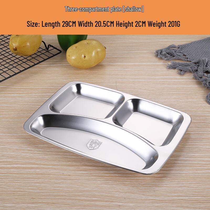 304 Stainless Steel Divided Meal Plate for Kids