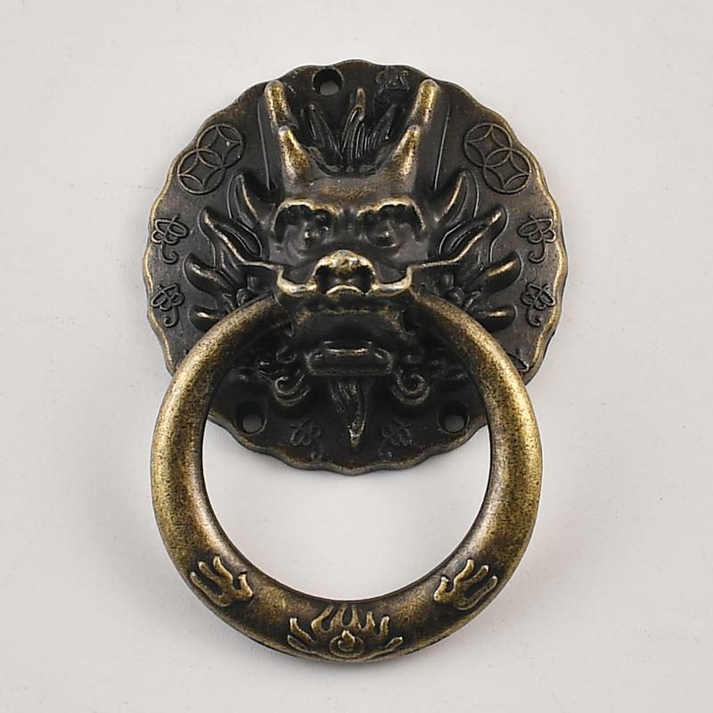 Antique Lion Head Handle Zinc Alloy Small Size Chinese Style Drawer Pull Handle