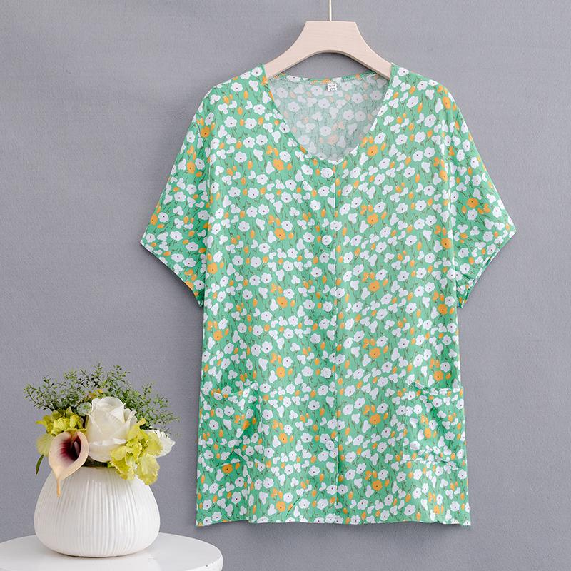 Summer Top Women Cardigan Thin Short Sleeve Plus Size Women's Blouse Summer Loose Vintage Clothes