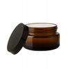 5x Brown Glass Jar with Dark Glass 20g 20ml for Cream Cosmetics Samples