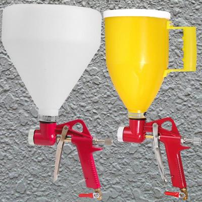 Pistol de pulverizare King Hopper 3L Roșu pentru Vopsea de Piatră pentru Zid Exterior și Mortar de Ciment, Pâlnie de Acoperire