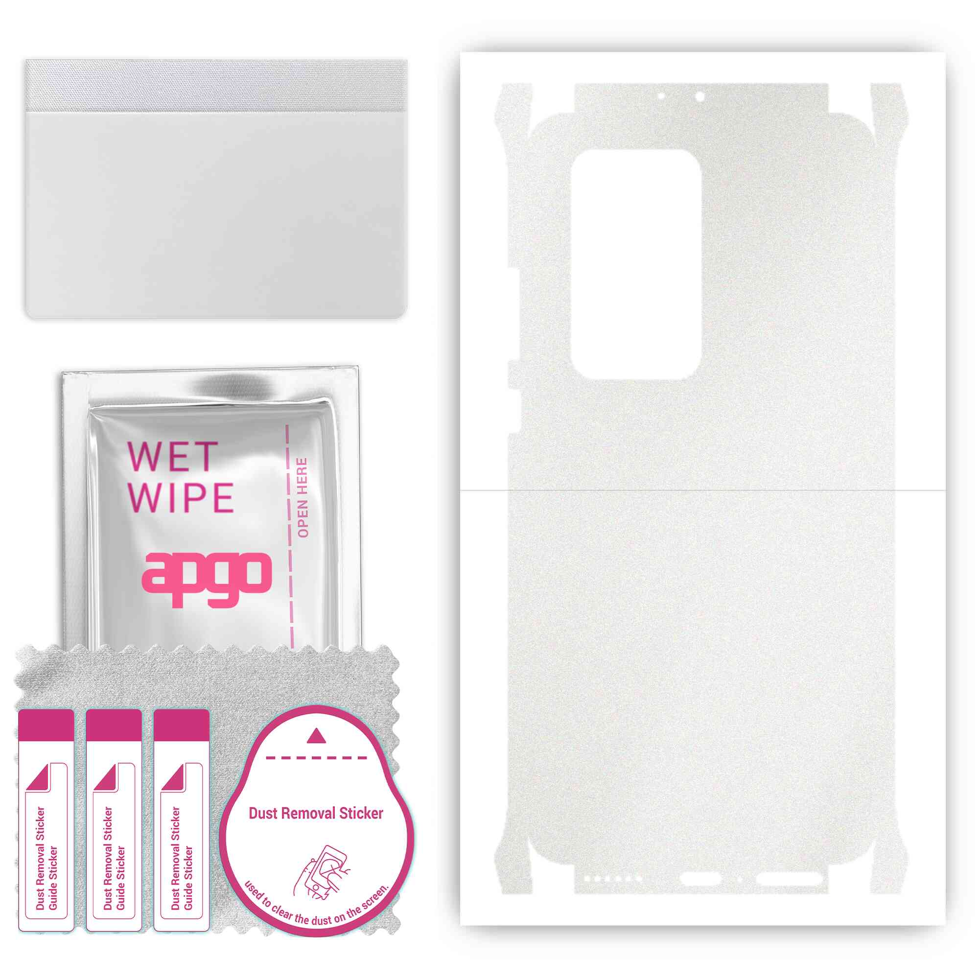 

apgo Protective Skin Sticker for the back+sides compatible with Huawei P40 Pro Plus, Full Wrap Film, Foil, Vinyl - Pattern Matte Transparent