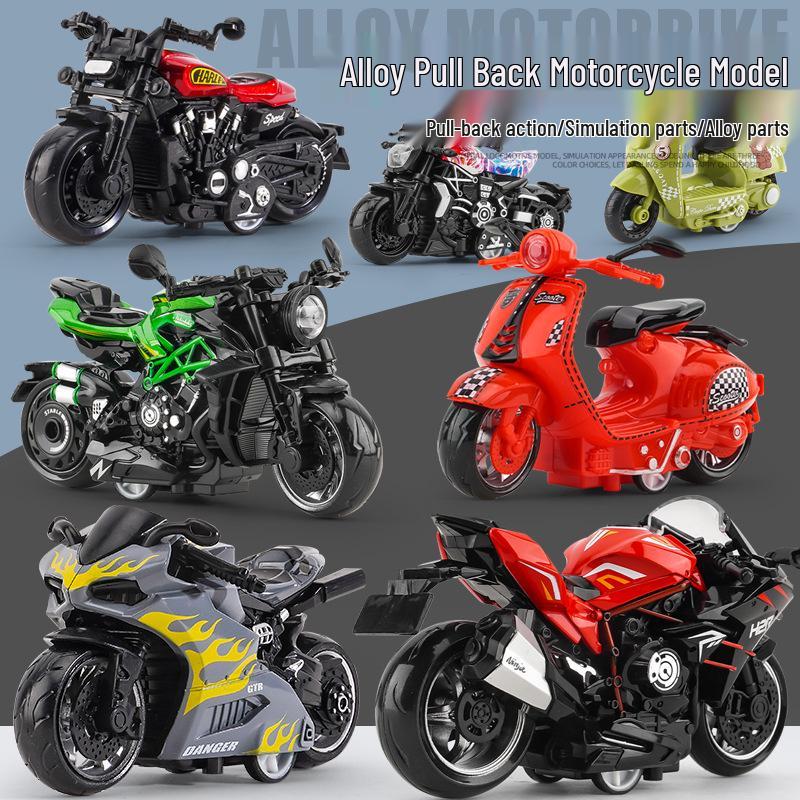 Trendy Mini Motorcycle Keychain Pendant: Cool Model Figurine Car Keyring Toy
