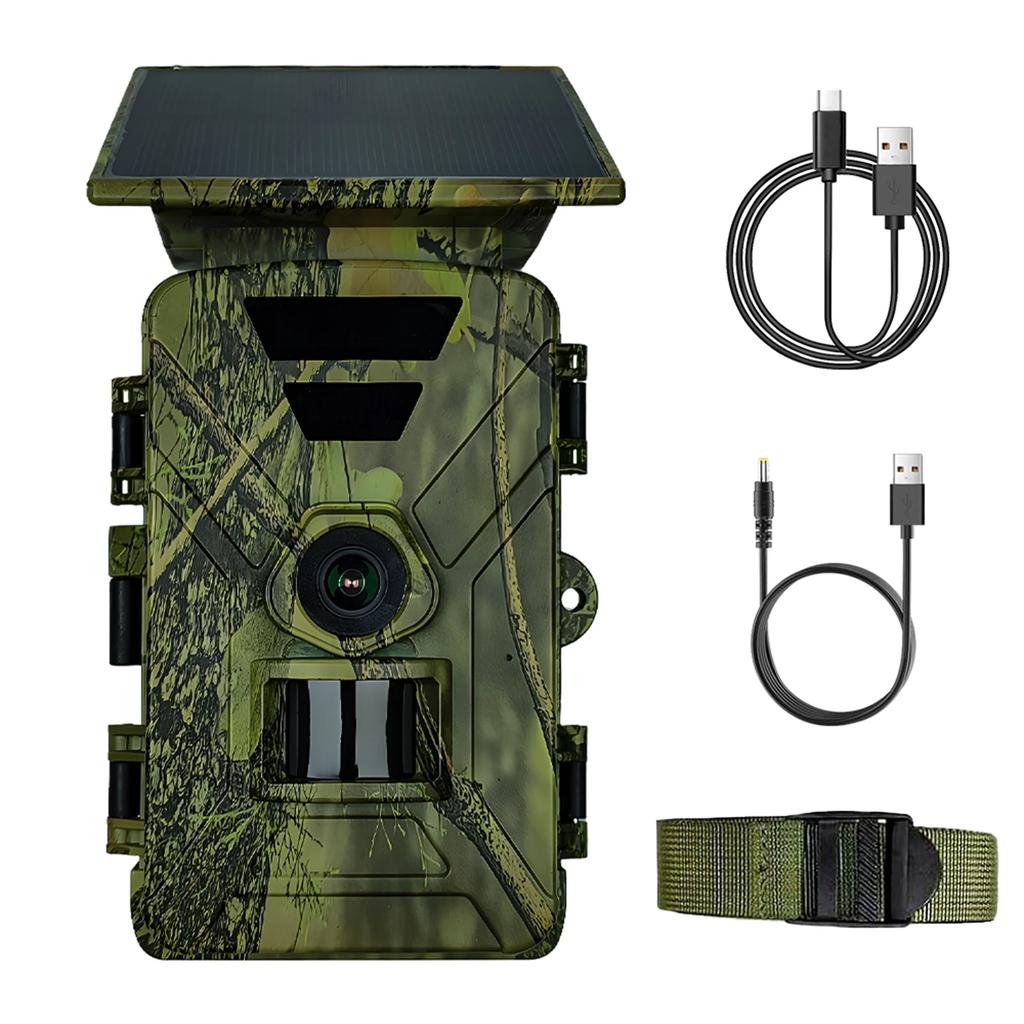 WiFi Wildkamera Solar-Wildkamera 8K 60MP WiFi Wildtier-Jagdkamera IP66 Wasserdicht Außen Nachtsicht Wildkamera
