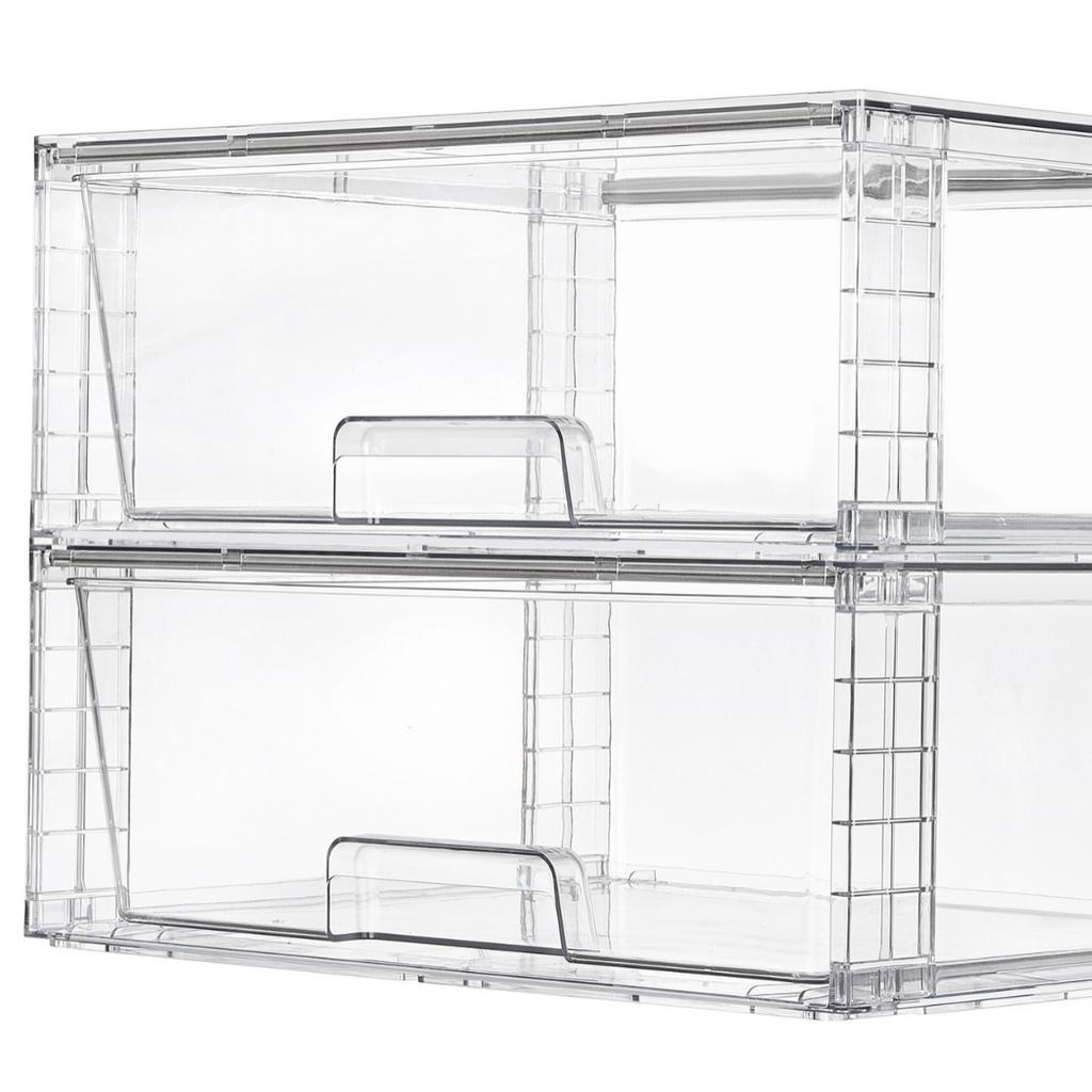 New cross-border detachable cosmetics storage box 12inch assembled transparentPETDesktop Storage Box Manufacturer Wholesale