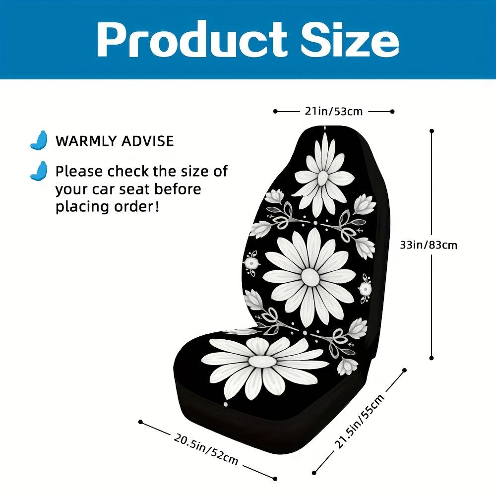 2 Stück Elegante Mandala-Blumen Autositzbezüge Kompatibel Für Vordersitz Passform, Waschbare Weiche Schutzbezüge Mit Mandala-Design, Kompati
