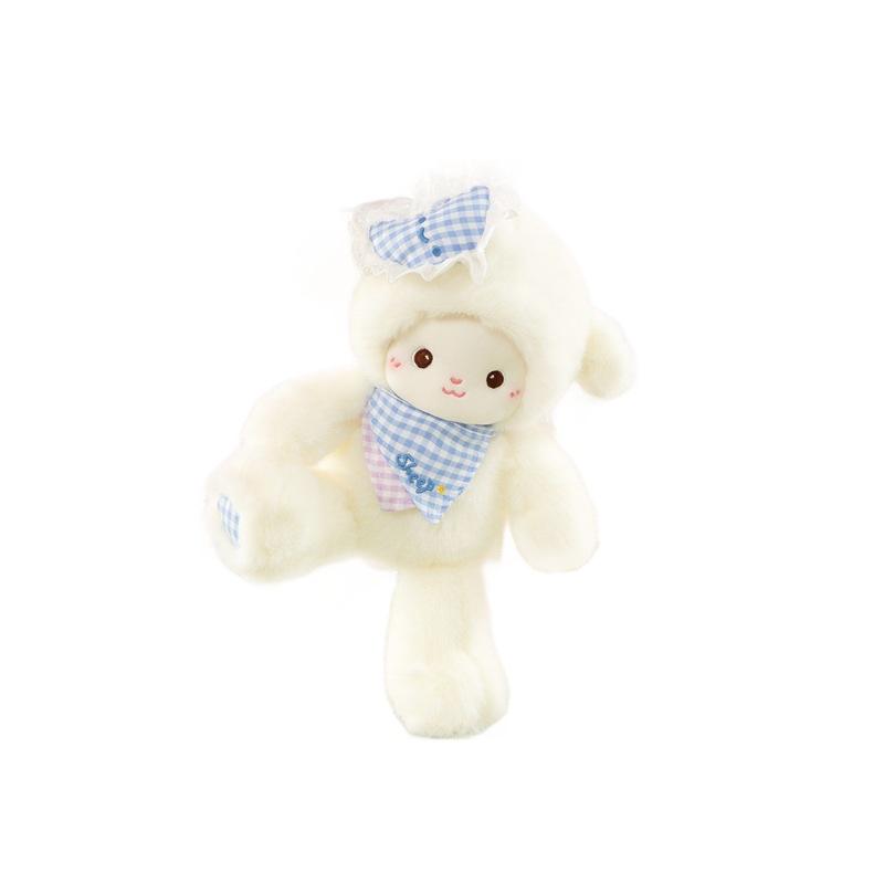 Cute New Milk Fu Lamb Plush Toy Soothing Bib Princess Lamb Children's Birthday Toy Wholesale