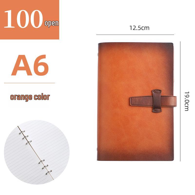 A5 Portable Loose-Leaf Notebook for Office, Students, and Business Meetings