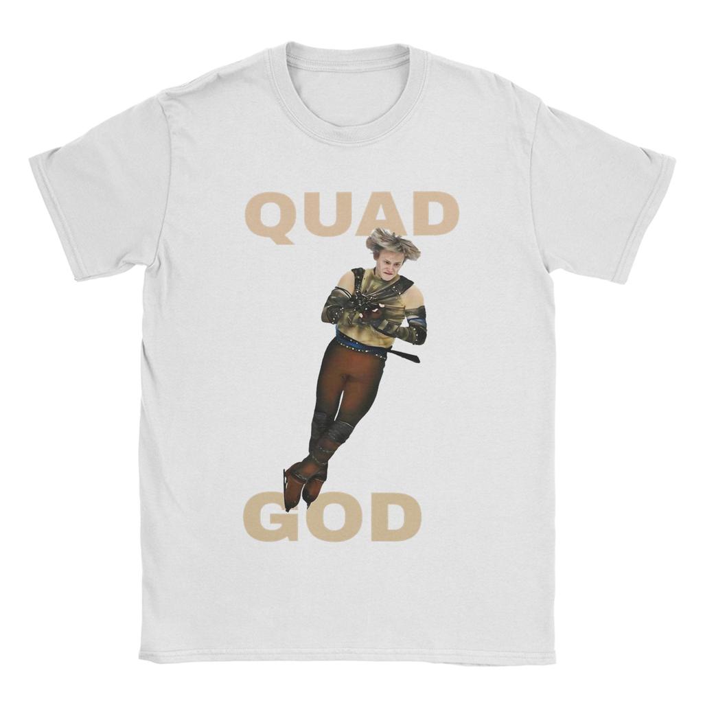 Vintage Ilia Malinin Quad God TShirts Unisex Round Neck Pure Cotton T Shirt Short Sleeve Tee Shirt Gift Clothing