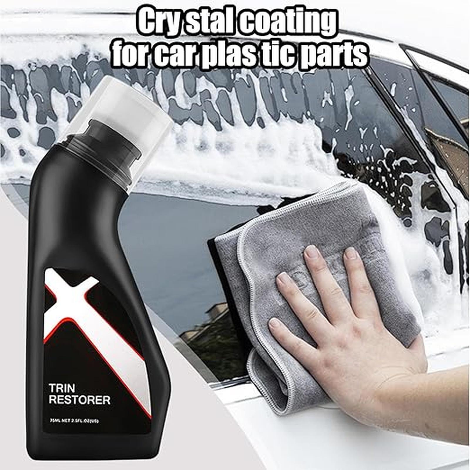 

Car Black Trim Restorer | Vehicle Black Trim Restorer - UV-Protectant 75ML Coating Agent Stain Removal for Dashboard Tire Convertible Roof Window75ML one size чорний