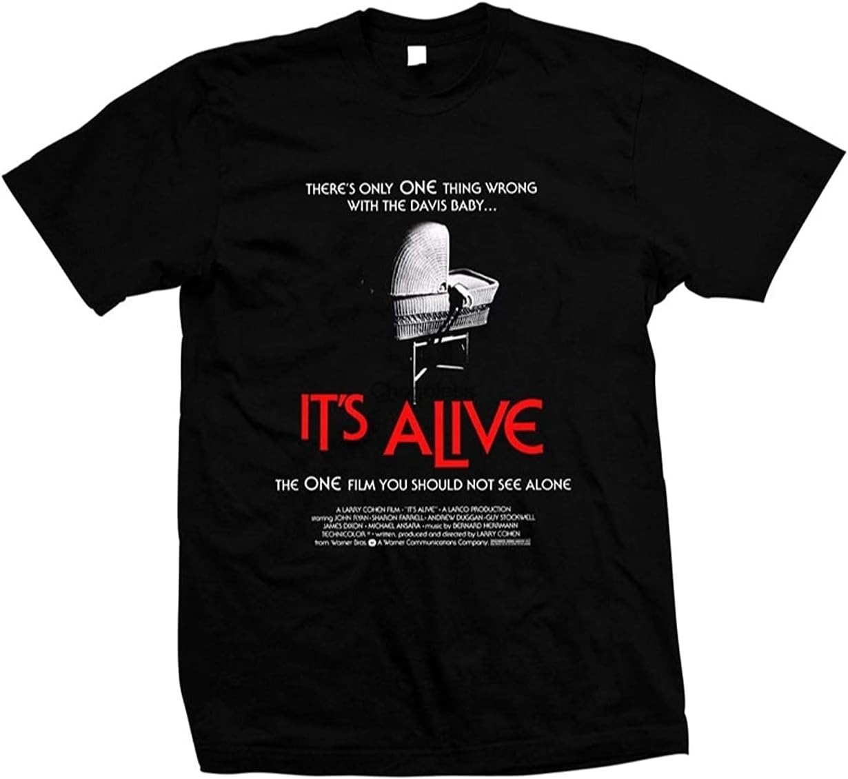 Horror Movie Tee Davis Baby It s Alive - Larry Cohen Cool Graphic T-Shirt for Men Women 4XL чёрный