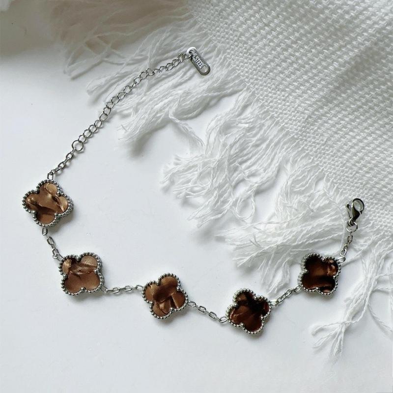 15MM High Version Four-leaf Clover Ladies Bracelet 18k Double-sided Mother-of-pearl Four-leaf Clover Bracelet